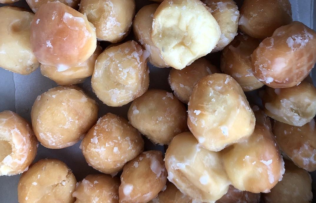 Glazed donut holes from Flaky Cream in Healdsburg, CA