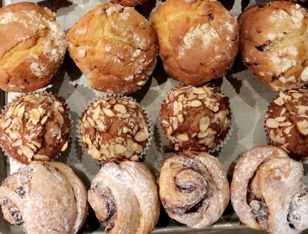 Muffins from Costeaux French Bakery in Healdsburg, CA