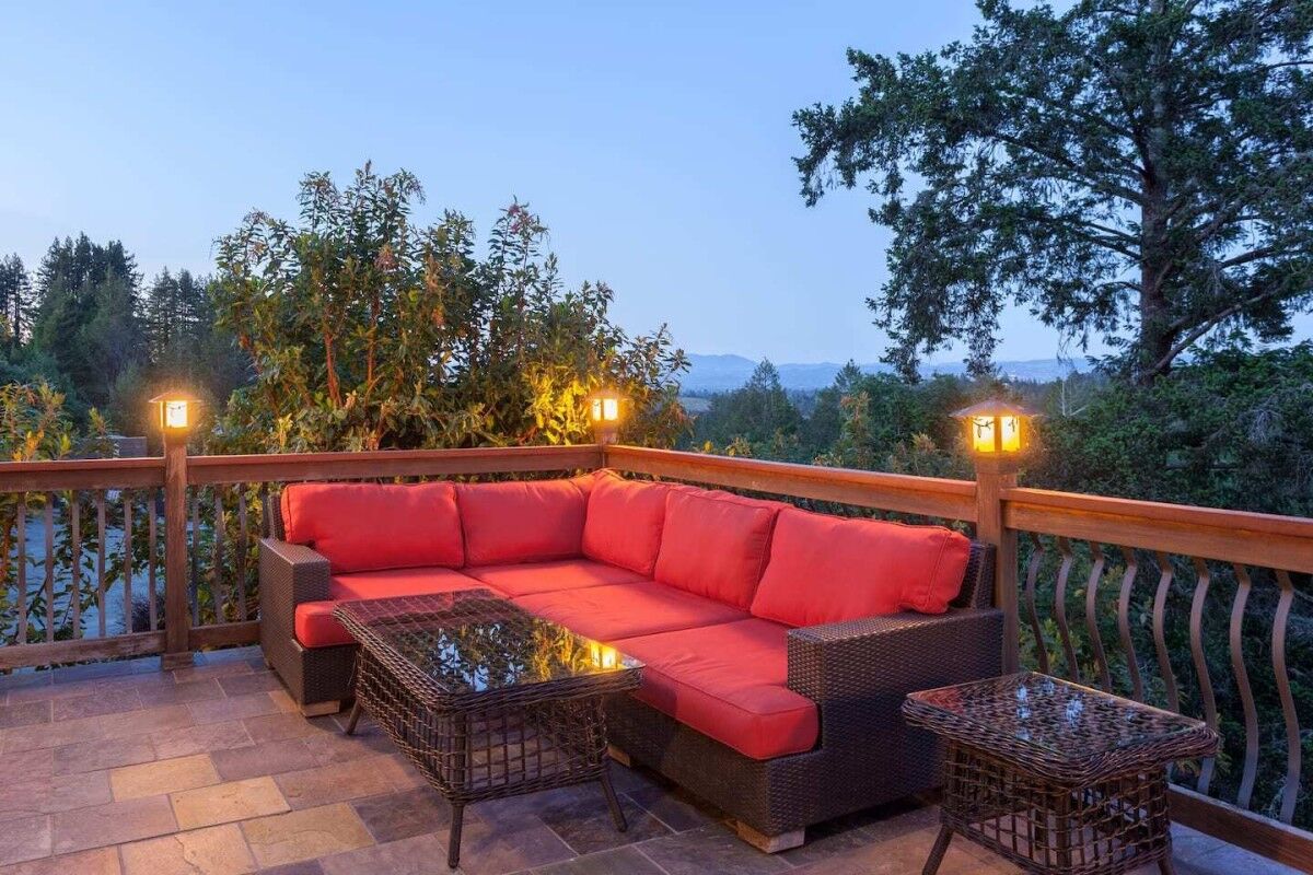 wine country rental patio